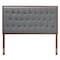Baxton Studio Harumi Classic and Traditional Grey Fabric and Walnut Brown Finished Wood King size Headboard 237-12639-ZORO - alternate 4
